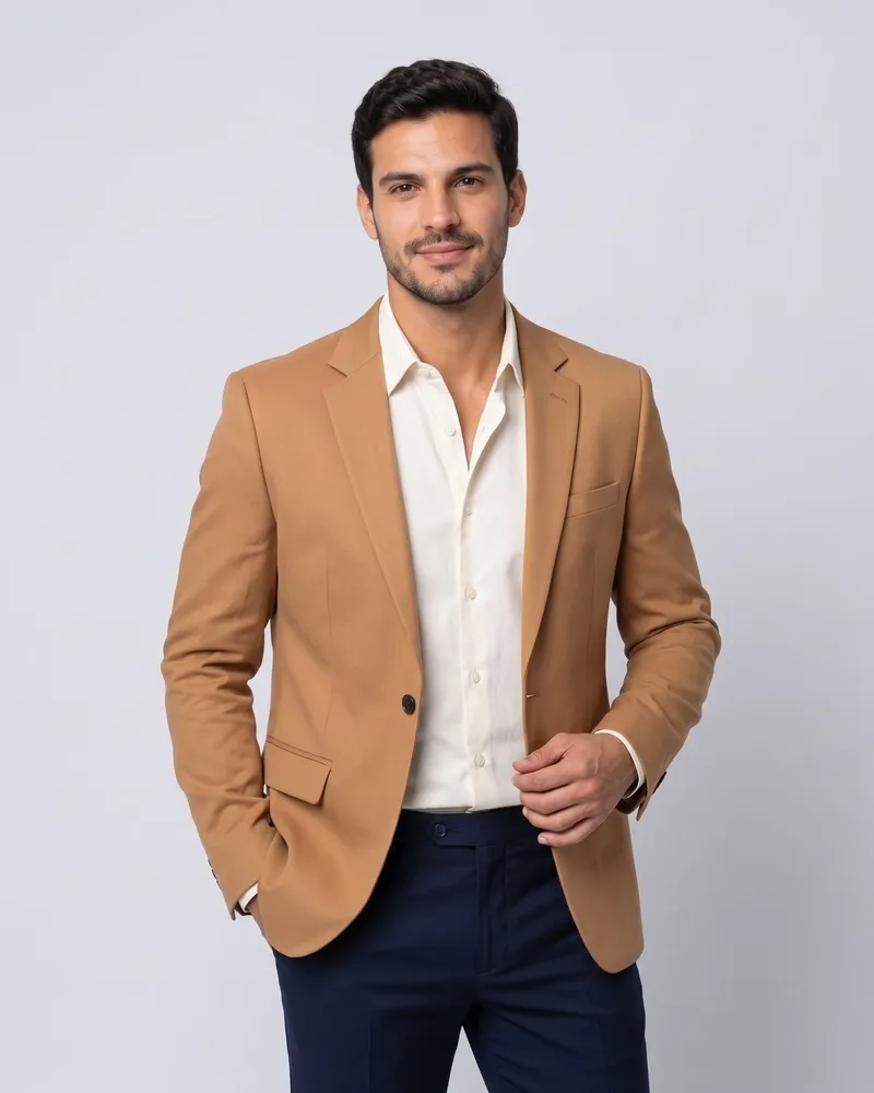 Blazer Masculino Slim em Linho Cobre na LF Ternos