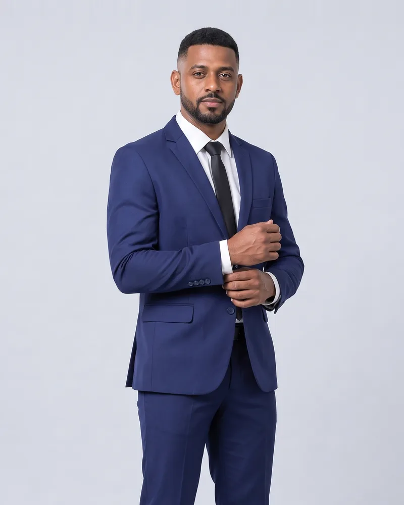 Costume Masculino Slim em Gabardine Azul Marinho na LF Ternos